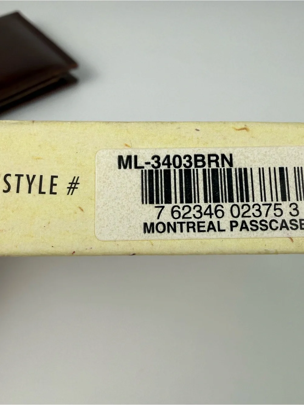 Men’s Fossil Passcase Brown Leather Wallet NEW in Box